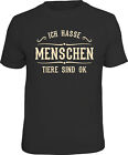 Herren T-Shirt bedruckt - Ich hasse Menschen - lustige Geschenke für Männer