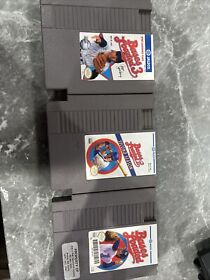 Bases Loaded 1, 2 & 3! Lot Of 3! (Nintendo NES)