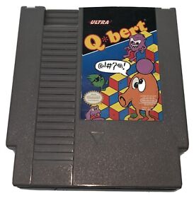NES Q*bert (Qbert) Game Cartridge w/ Instruction Manual - Nintendo