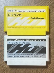NINTENDO FAMICOM JAPAN LODE RUNNNER & CHAMPIONSHIP LODE RUNNER