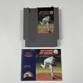  Nintendo NES: Cartucho de juego de béisbol Roger Clemens MVP con manual 🙂