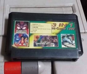 Famicom Game NES 1999 KT8010 3in1 Super Aladdin, Elinator Boat Duel, NBA