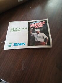 Manual de instrucciones de golf de lucha Nintendo NES Lee Trevinos solamente - ¡Buen estado! 