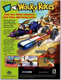 Wacky Races GameBoy Color Sega Dreamcast July, 2000 Full Page Print Ad