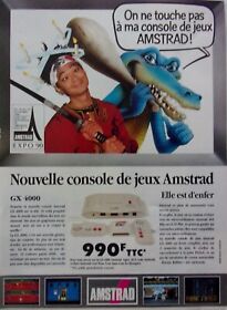 publicite advertising   console de jeux  AMSTRAD GX4000    ANNEE 1990   A3406