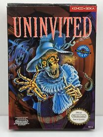 Rare Uninvited Nintendo Entertainment System NES Box and Poster Only Excellent