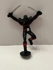 California Costume Ninja Figurine Toy Action Figure Double Sword Black Red 5”