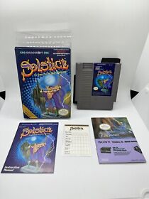 Solstice The Quest for Staff of Demnos NES Nintendo Complete w/ Rare Score card