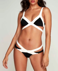 AGENT PROVOCATEUR Black/White Mazzy Bikini Bottom BNWT