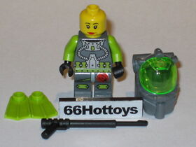 LEGO ATLANTIS 8061 Diver Samantha Rhodes Minifigure New