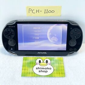 PS Vita PCH-1000/1100 Crystal Black Game Console Only Sony PlayStation JP
