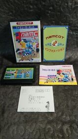 Nintendo Famicom NES NAMCO Family Circuit Japan w/Box Instructions Reg Card