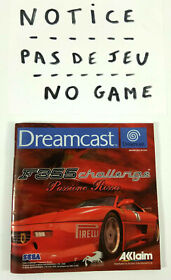 Dreamcast French Version Manual F355 Challenge Not Of Game And Tracking