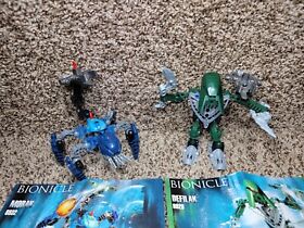 LEGO Bionicle 2 Lot Matoran of Mahri Nui  Defilak 8929 Morak 8932