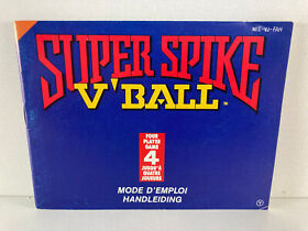 Nes-Handbuch Super Spike V'ball FAH - Nintendo NES