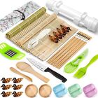 Sushi Making Kit, 28 Pcs Bazooka Maker with Bamboo Rolling Mat, Chopsticks, P...