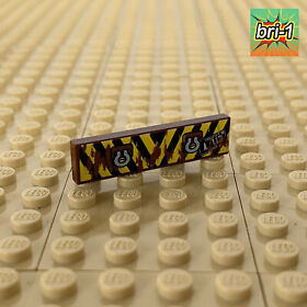 LEGO Cars 2: 1 x 4 Danger Stripes, Tow Mater Bumper PARTS 2431pb159, 8679, A-113