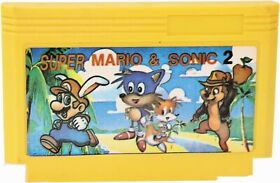 RARE Super Mario & Sonic 2, Nintendo Clone FAMICOM, Collectible
