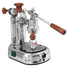 La Pavoni Professional 16-Cup Espresso Machine, Chrome and Wood