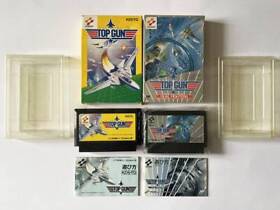 Lot Famicom Game Top Gun 1 Dual Fighters Set Box Theory Available Free Shipping