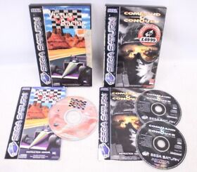 VIRTUA RACING & COMMAND & CONQUER Sega Saturn Boxed Games w/ Manuals-E19
