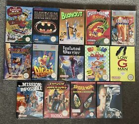 Paquete de videojuegos NES 14x - Batman, Simpsons, T2, Spider-Man, Ninja Gaiden y más