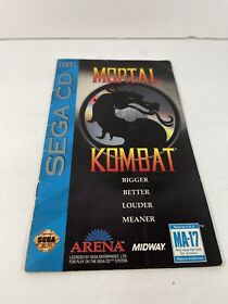 Mortal Kombat Sega CD Instruction Booklet Manual