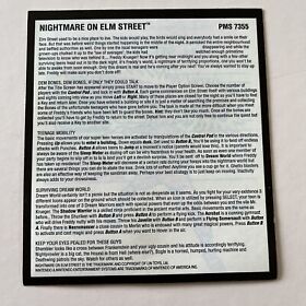 Nightmare On Elm Street NES Permastruct Rental Store Instructions Sticker Unused