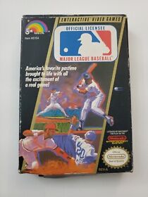 Boxed NES Nintendo Major League Baseball Game - Has Poster & Manual