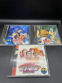 SNK Neo Geo Art Of Fighting 1 2 Gaiden Ryuko No Ken w/Spine Lot 3 Set JAPAN Used