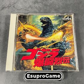 NEC PC Engine SCD Godzilla: Bakutou Retsuden Japan Complete Boxed TurboGrafx CD