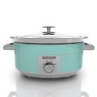 BLACK+DECKER 7 Quart Dial Control Slow Cooker with Built in Lid Holder Teal P .