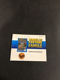 wheel of fortune family edition nes Manual