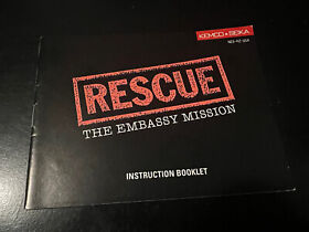 Rescue: The Embassy Mission - Nintendo NES - Manual Only