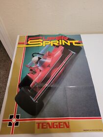 SUPER SPRINT Nintendo NES Tengen  Poster Only No Game - Good Condition 