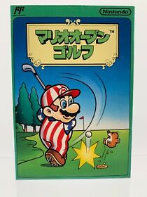Mario Open Golf Famicom Japanese NES With Box & Manual US Seller FC0128