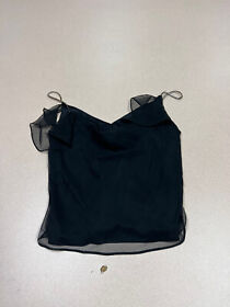 Vintage NIKI BY Niki Livas Blouse Top Sheer Black Made In USA Size 6 229