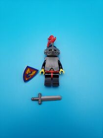 Lego Castle Minifigure Black Knight Breastplate Armor Plume Sword Shield 6034!
