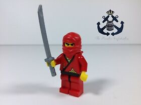 Lego Minifigure Ninja - Red cas050 w/ Silver Katana For Sets 3051, 3053, 3052