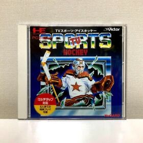 NEC Rare PC Engine TV Sports Ice Hockey Boxed Victor Hu Card Japan Limited Used