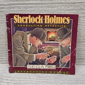 Sherlock Holmes Consulting Detective Sega Cd Instruction Manual Booklet 