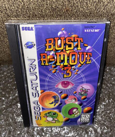 Bust-A-Move 3 BRAND NEW SEALED! RARE Sega Saturn 1998 Natsume V-LAP GOOD COND!