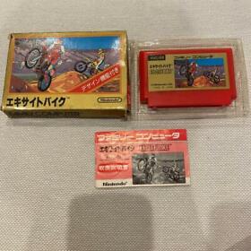 Nintendo 1984 Excite Bike Nintendo Famicom NES Usada Carreras Juego Retro Japonés 