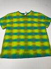 Tie-Dye T-Shirt #127 toddler size T4 Rabbit Skin blue green gold checkers stripe