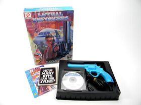 Lethal Enforcers COMPLETE Sega CD Game w/ Justifier Light Gun 1993 Big Box