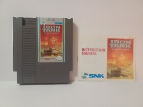 Carro de juego auténtico Iron Tank Nintendo, 1988 NES y manual de instrucciones bonito