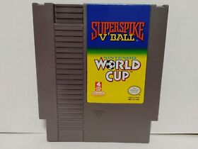 Super Spike V'Ball & Nintendo World Cup Soccer Game Super Spike V'Ball NES CLEAN