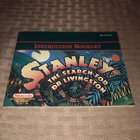 VGC Stanley The Search of Dr. Livingston Instruction Manual Booklet Nintendo Nes