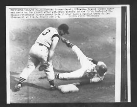 1958 Press Photo, Red Schoendienst Braves, vs Ted Kluszewski Pirates