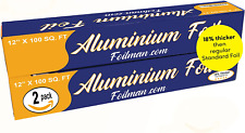 - Household Aluminum Foil - Roll (18% Thicker than Standard Foil) - 2 Pack